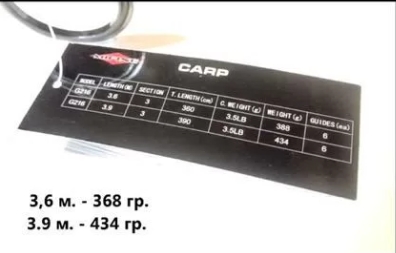 Карповые удилища mifine legend carp X3 3.6,3.9 м