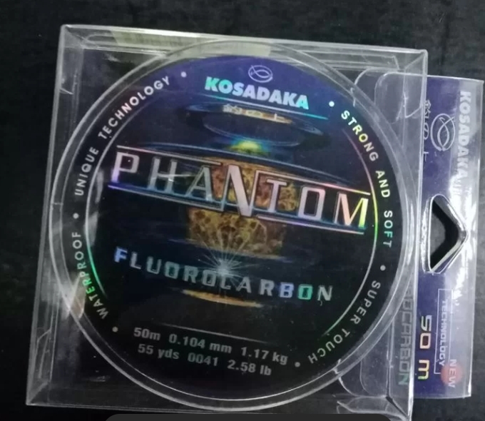 Леска флюрокарбон Kosadaka Phantom 0.104