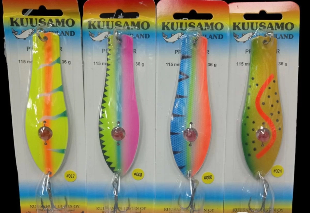 Блесна 4шт kuusamo professor 115 mm 1 Helmi 36 гр
