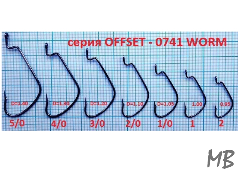 Крючки офсетные 