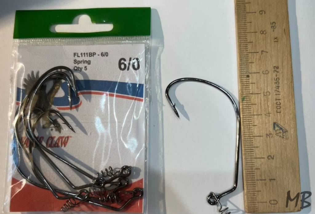 Офсетный крючок с фиксатором 6/0 - уп 5шт