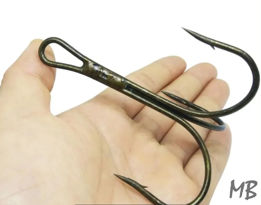 Крючки тройные большие 10 шт