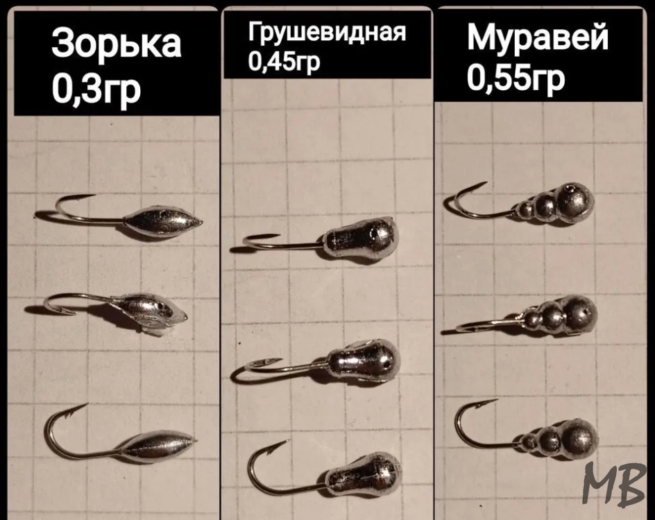 Мормышки литые свинцовые серебристые