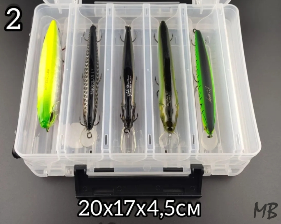Двусторонние коробки под воблеры 4 размера
