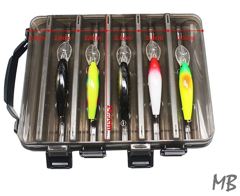 Коробка рыболовная 27х18х4,5см, двусторонняя